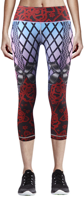 지프라브 여성용 칠부 카프리 요가 필라테스 운동 레깅스 ZYCP-62