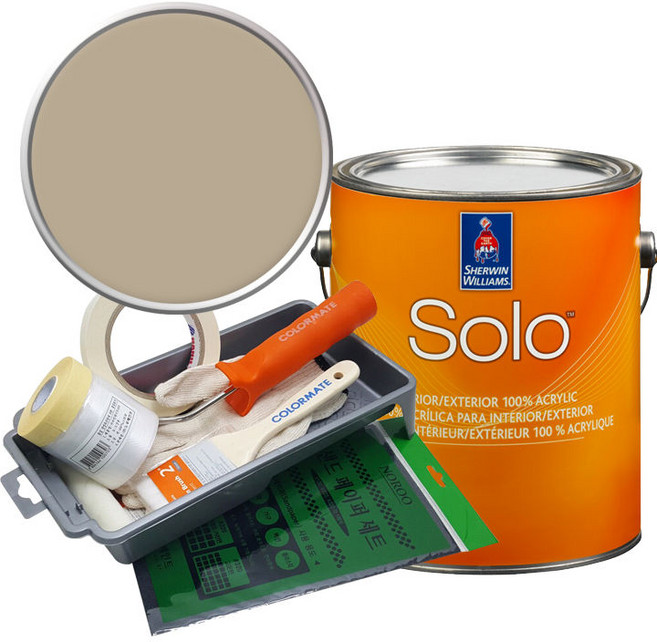 셔윈윌리암스 솔로 저광 1L 페인트 세트, SW6150 Universal Khaki, 1개