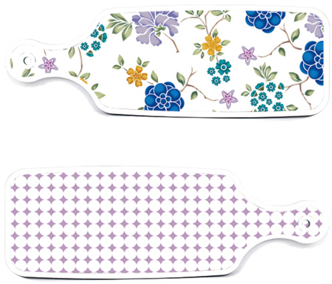 로엠디자인 서빙 도마 보드 2p 원형패턴 파스텔 보라 세트, 원형패턴파스텔보라, 로맨틱블루floral화이트, 1세트