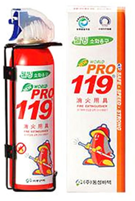 동성바텍 월드프로119 차량용 간이소화기, 314g, 레드, 1개