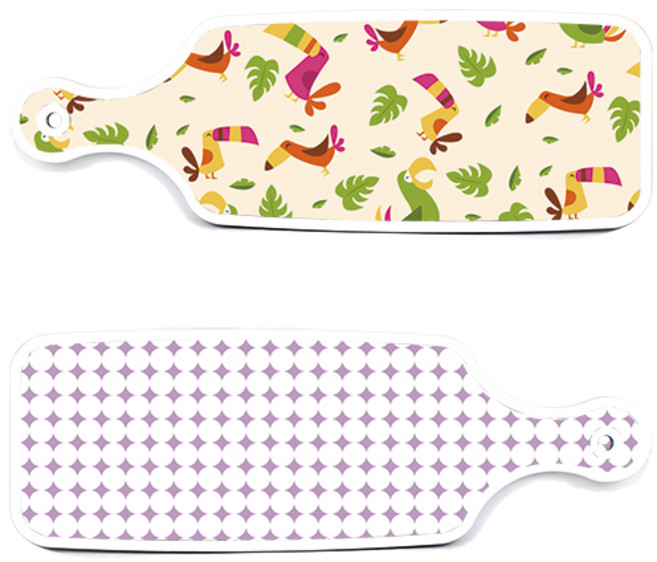 로엠디자인 서빙 도마 보드 2p 원형패턴 파스텔 보라 세트, 원형패턴파스텔보라, 구관조담황색, 1세트