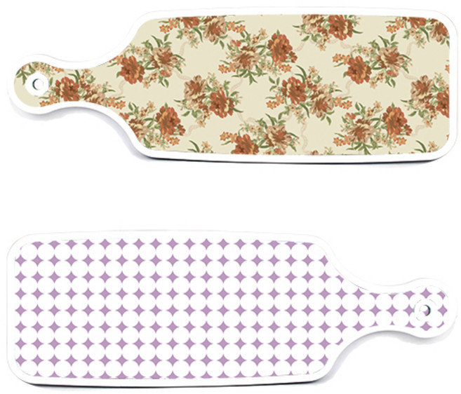 로엠디자인 서빙 도마 보드 2p 원형패턴 파스텔 보라 세트, 원형패턴파스텔보라, 두목색플라워, 1세트