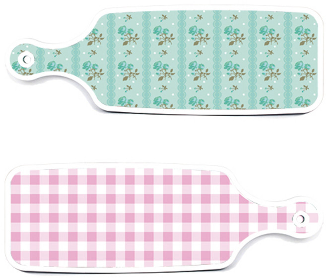 로엠디자인 서빙 도마 보드 2p 체크 파스텔 핑크 세트, 체크 파스텔 핑크, 옥색 로즈, 1세트