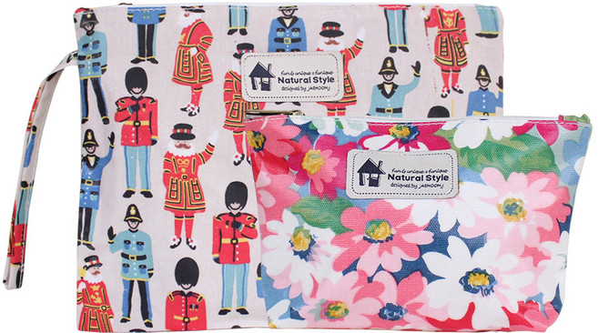 퍼닉 유니크 손잡이 파우치 버킹엄근위병 2p 세트