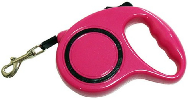 케이케이컴퍼니 애견 자동 리드줄 3m, 핑크, 1개