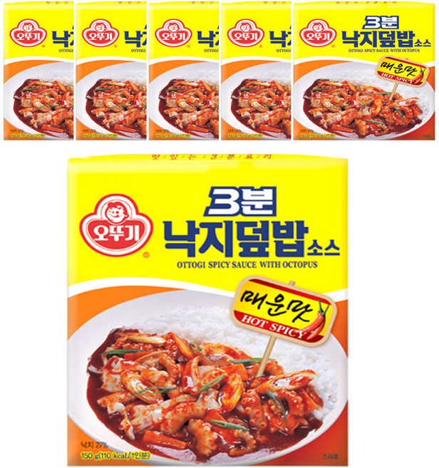 OTOKI 不倒翁 3 Minutes 辣炒章魚蓋飯醬汁調理包, 150g, 6盒