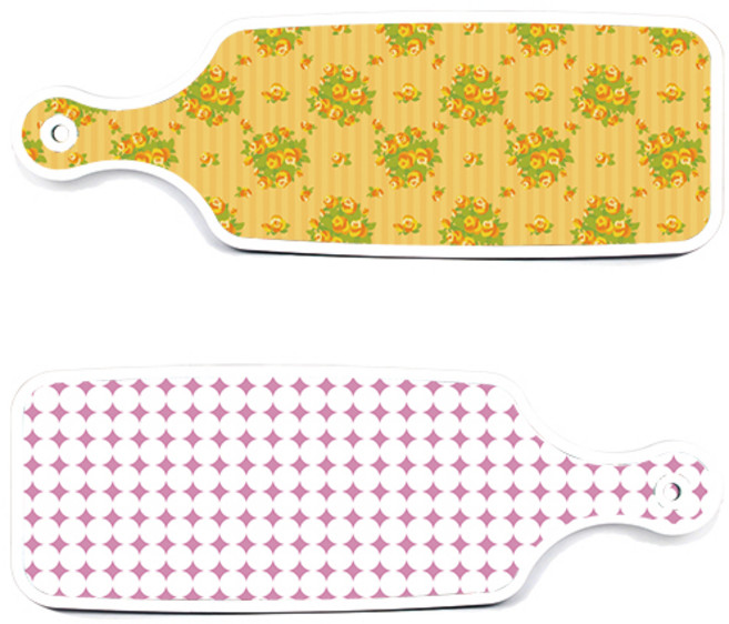 로엠디자인 서빙 도마 보드 2p 원형패턴 파스텔핑크 세트, 원형패턴파스텔핑크, 오렌지넝쿨로즈, 1세트