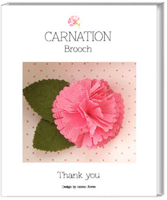투영디자인 블루밍 카네이션 브로치, 핑크, 1개