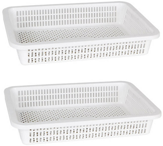 데코즈인 데코 사각 소쿠리 2호, 화이트, 2개