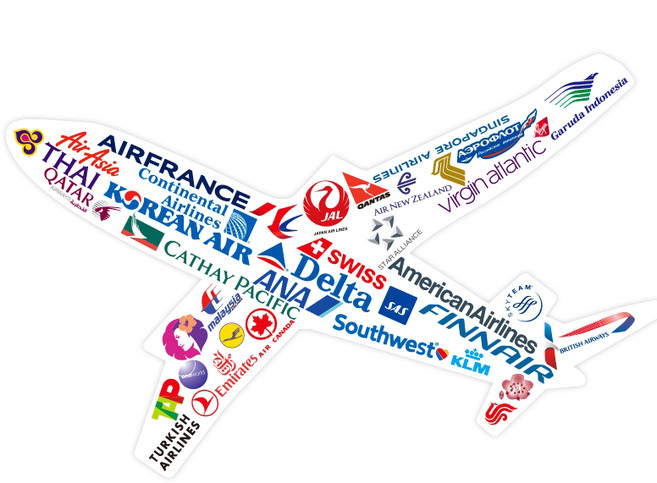 파티복닷컴 비행기 캐리어 스티커 STST0062, 혼합 색상, 1세트