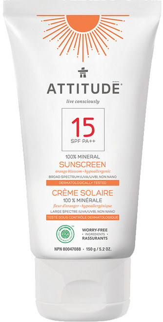 에티튜드 성인용 썬스크린 오렌지블라썸 SPF15 PA++, 1개, 150g