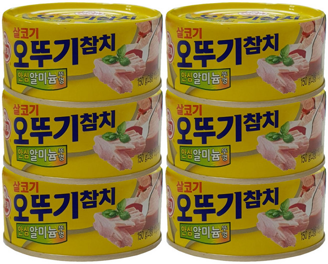 사조 오뚜기 살코기참치, 150g, 6개