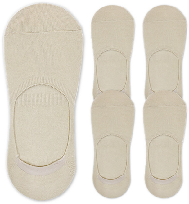 양말공장 남성용 더블밴드 스포츠 페이크 삭스, 베이지