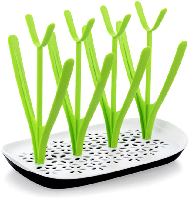 그뤠잇맘 풀잎 젖병 물병 건조대, 단품, 그린