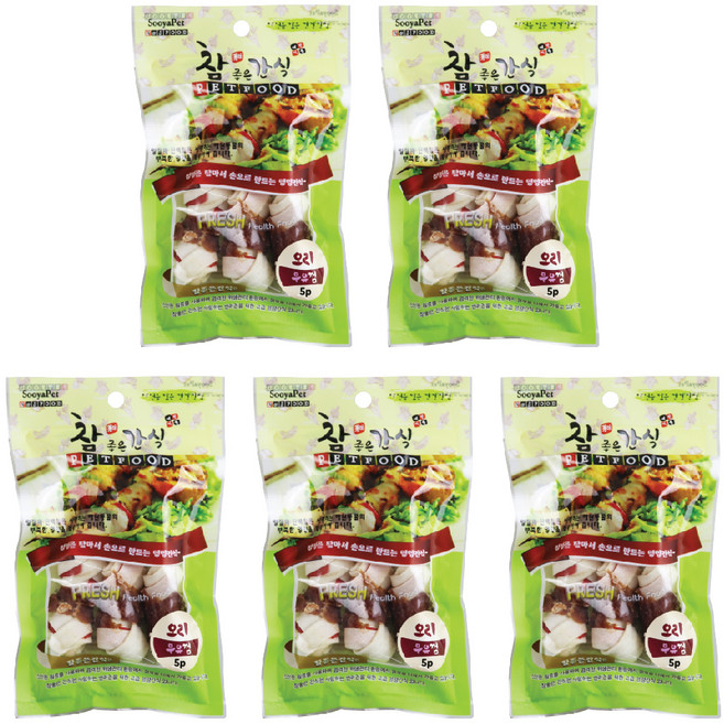 트러스트 참좋은간식 반려동물 가죽껌 5p, 오리우유껌, 5개