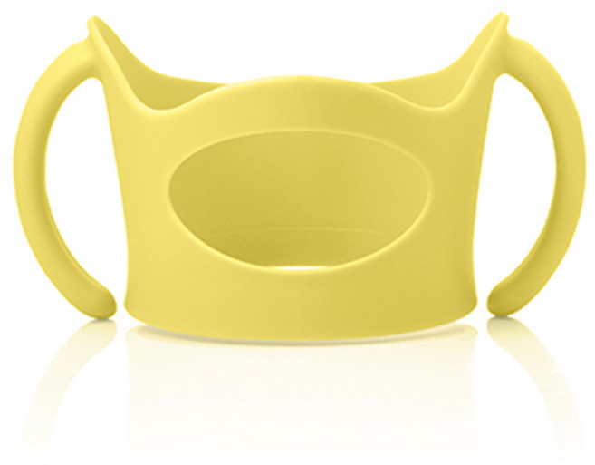 쁘띠누베 실리콘젖병 핸들, 옐로우, 1개