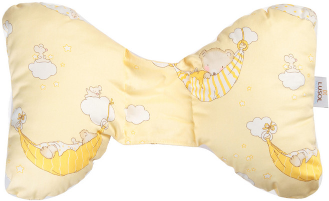 루솔 아기목보호 쿠션, 옐로우 베어