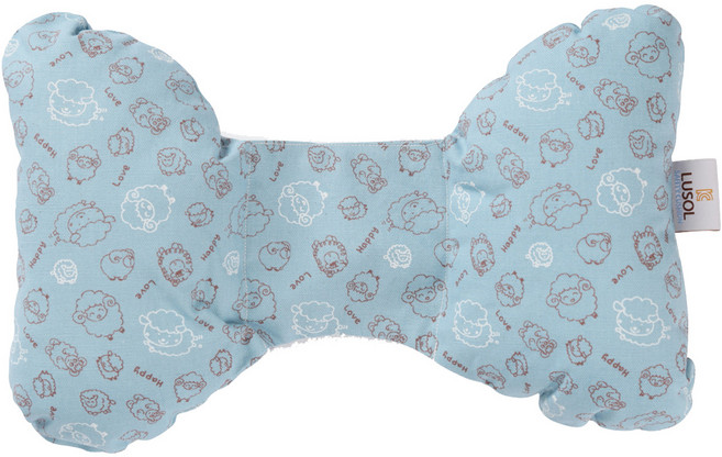 루솔 아기목보호 쿠션, 해피양(블루)