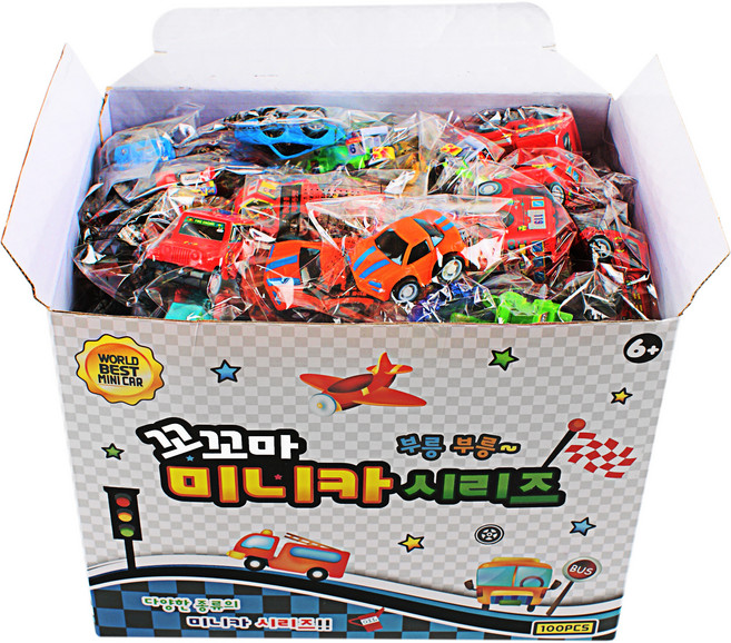 쥬크박스 꼬꼬마 미니카 세트 100p, 혼합색상, 1세트