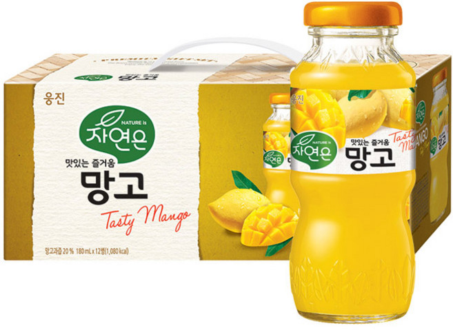 자연은 망고 주스 선물세트, 180ml, 12개입
