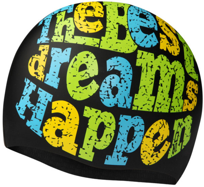 SD7 레터링드림 실리콘수모 SGL-CA193, Black, 1개