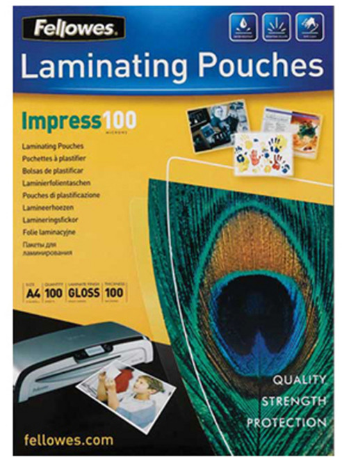 펠로우즈 100미크론 코팅용 필름, A4, 100개