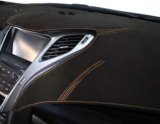 본투로드 샤모아 논슬립 대쉬보드커버 블랙 원단 + 오렌지 스티치, 신형제네시스 2014~2015년(HUD유 센터무)