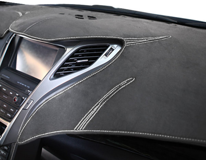 본투로드 샤모아 논슬립 대쉬보드커버 그레이 원단 + 화이트 스티치, 신형제네시스 2014~2015년(HUD유 센터무)