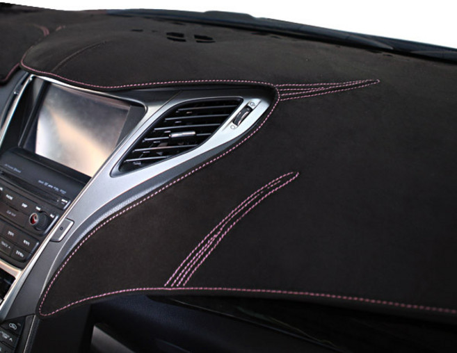 본투로드 샤모아 논슬립 대쉬보드커버 블랙 원단 + 핑크 스티치, 신형제네시스 2014~2015년(HUD유 센터무)