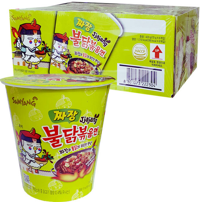삼양라면 짜장불닭볶음면 소컵 70g, 6개