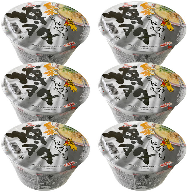 마루타이 돈코츠 하카다 컵라면 77g, 6개