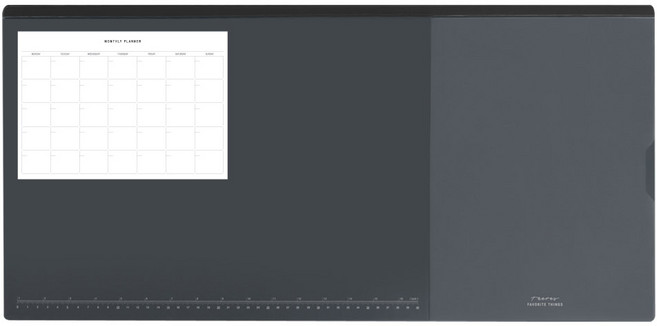 데얼스 논슬립 더블 데스크매트, 차콜그레이