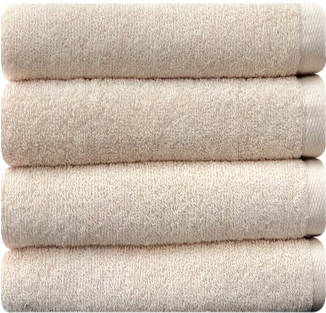 송월타월 라이트무지 세면타월 130g 30수 면사, 베이지, 4개