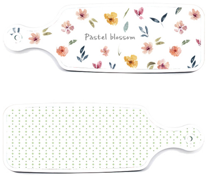로엠디자인 서빙 도마 보드 2p 심플패턴 세트, 심플패턴, 파스텔플라워패턴, 1세트