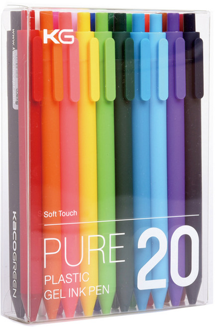 KACO PURE 소프트 젤펜 0.5mm 20p, 혼합 색상, 1세트