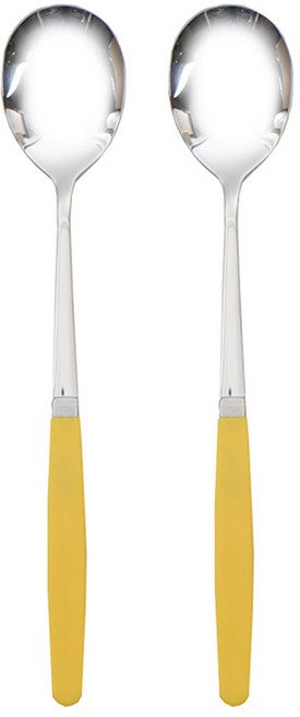 라온누리 픽미 컬러 베이직 성인 숟가락, 머스타드, 단품, 2개