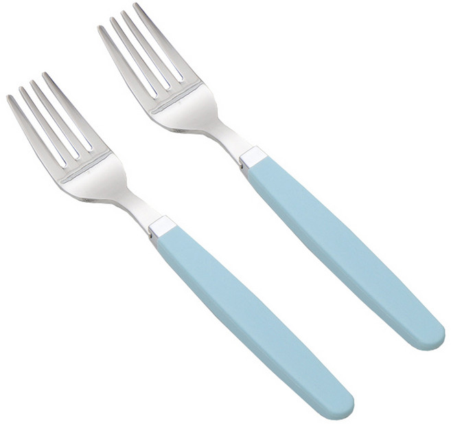 라온누리 픽미 컬러 베이직 아동 포크, 스카이블루, 2개
