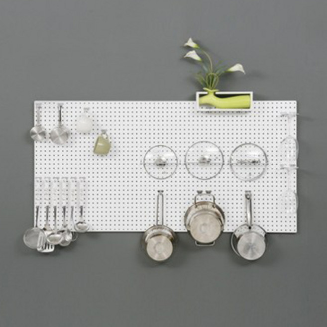 인테리어 원형 타공판 500x1200, 1개, 블랙