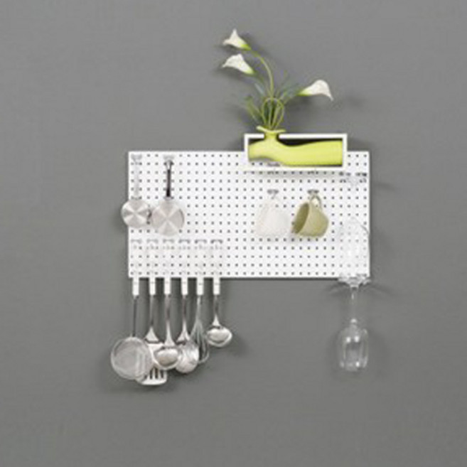 타공판닷컴 인테리어 원형 타공판 400x600mm, 1세트, 화이트