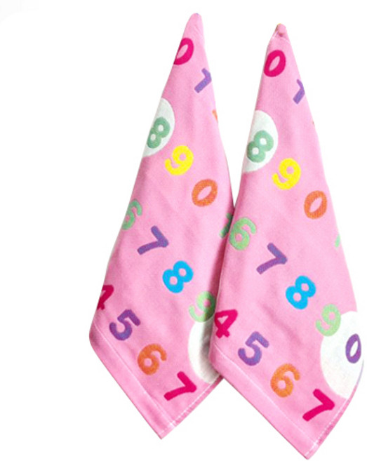 코코 숫자 고리 타월, 혼합 색상, 2개