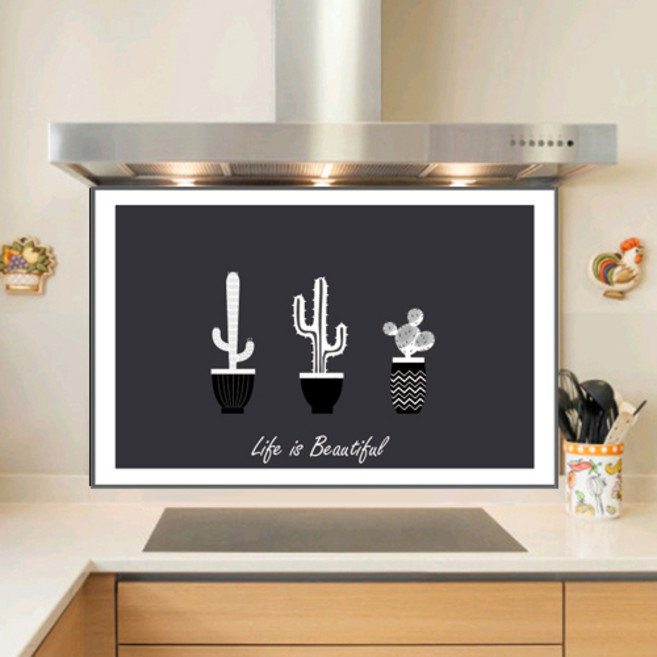 키센 주방아트보드 꽃보다 선인장 855 x 600 mm, 1개