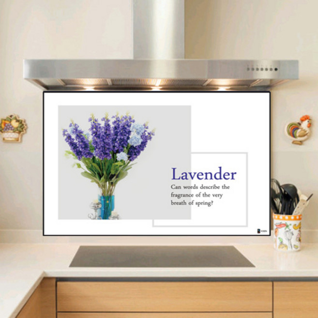 키센주방아트보드 로맨틱라벤더 800 x 570 mm, 화이트, 1개