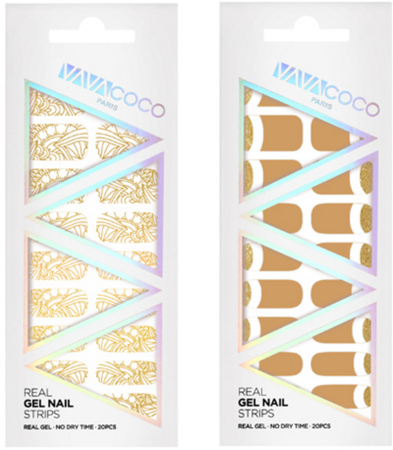 바바코코 젤네일 스트립 스티커 세트 시스루 에스닉 + 믹스매치 루놀라글리터, 골드, 1.브라운, 1개