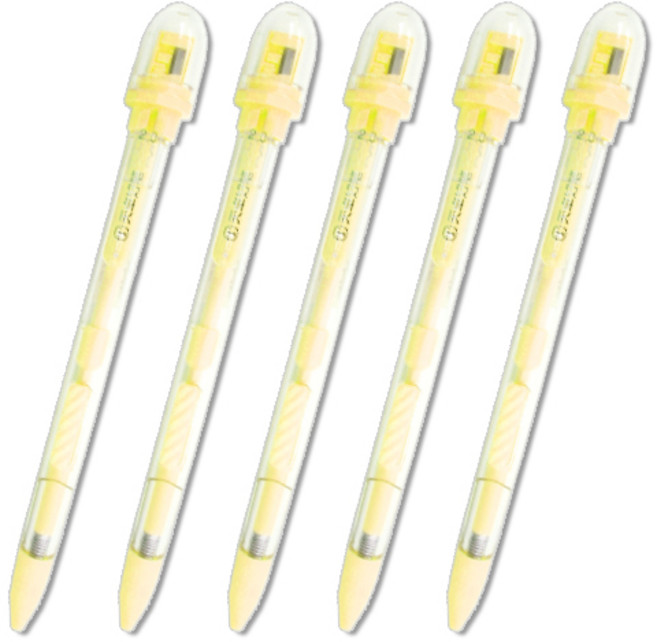투영디자인 소프트 샤프너 펜슬 옐로우, 2mm, 5개