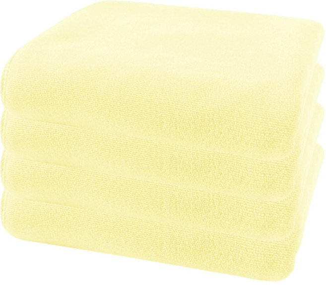 블럭마트 빠른흡수 심플단색 비치타월 140 x 70 cm, 옐로우, 4개