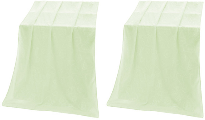 블럭마트 극세사 특대사이즈 비치타월 140 x 70 cm, 그린, 2개