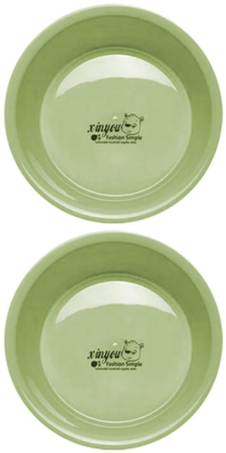 블럭마트 세면 목욕대야 M, 그린, 2개