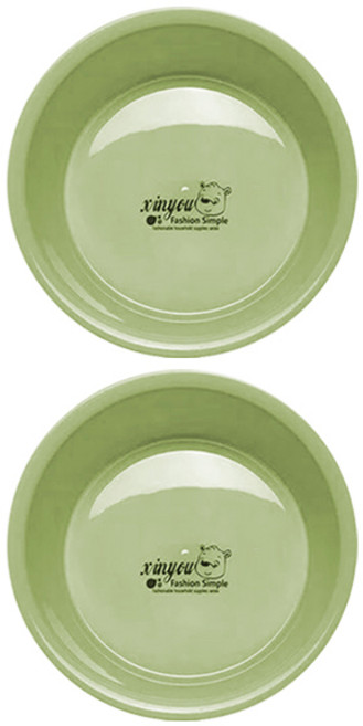 블럭마트 세면 목욕대야 L, 그린, 2개