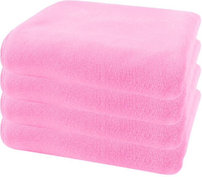 블럭마트 빠른흡수 심플단색 비치타월 140 x 70 cm, 핑크, 4개