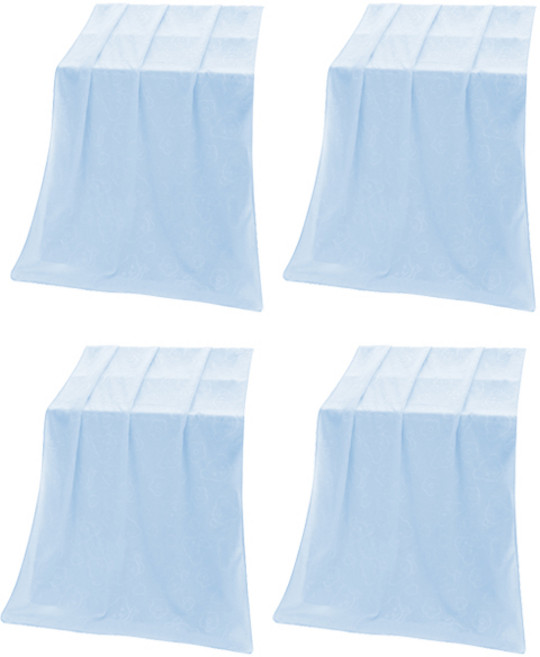 블럭마트 극세사 특대사이즈 비치타월 140 x 70 cm, 블루, 4개